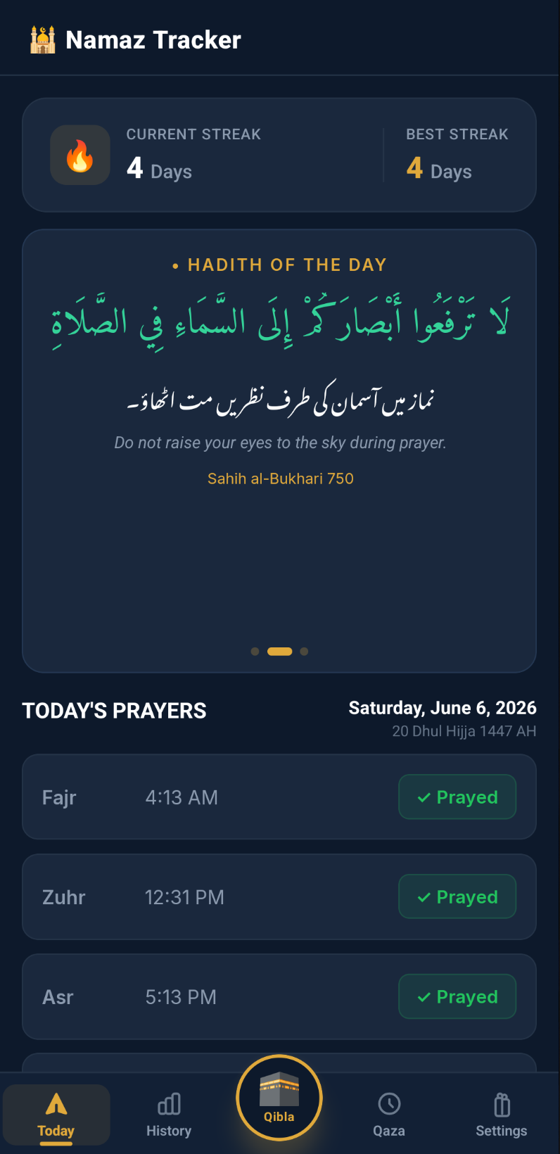 Today's Prayers